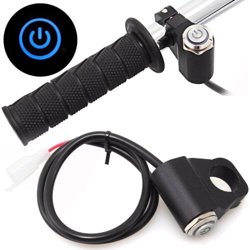 Motorcycle Switches 7/8" 22mm Handlebar Mount Switch Headlight Hazard Brake Light Power ON-OFF With Indicator Light For HARLEY