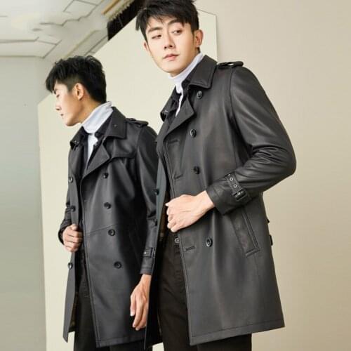 Genuine Leather Jacket Men Spring Autumn Real Sheepskin Leather Jackets and Coats Mens Fashion Windebreaker MG-1831041 YY134