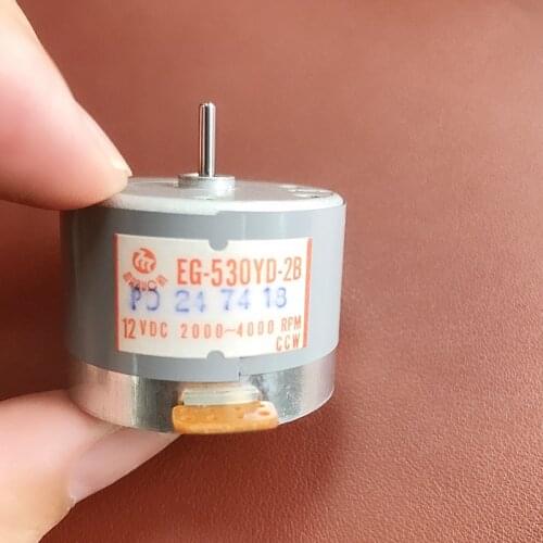 Original EG-530YD-2B 12VDC CCW 2000-4000RPM Radio Cassette Recorder Dual Speed Motor Tape Duplicator Motor
