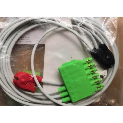 Drager original import clip type adult three lead American standard AHA new green single row PN：MP03402