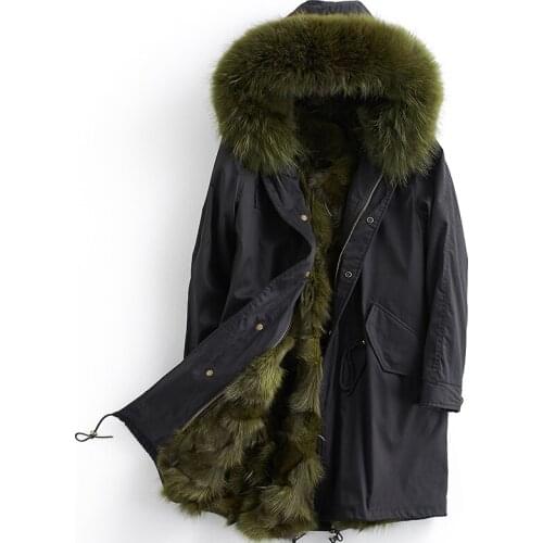 Parka Real Clothes Winter Luxury Jacket Men Long Coat Racoon Fur Coats Parkas Winterjas Heren JHLPKF-01 KJ1084