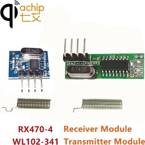 QIACHIP 433Mhz RF 433.92 Mhz Wireless Remote Control Receiver & Transmitter Superheterodyne ASK OOK Module For MCU Arduino UNO
