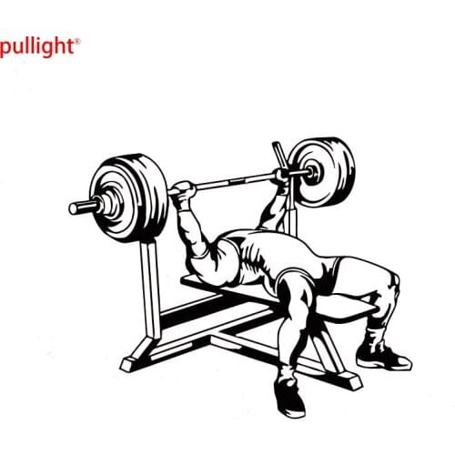 Stylish Man Fitness Workout Weightlifting Car Stickers Fun Vinyl Decals