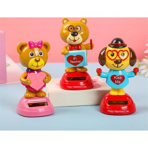 Solar Powered Dancing Animal Swinging Animated Bobble Dancer Toy Car Decor Kids Toys Gift Car Decoration