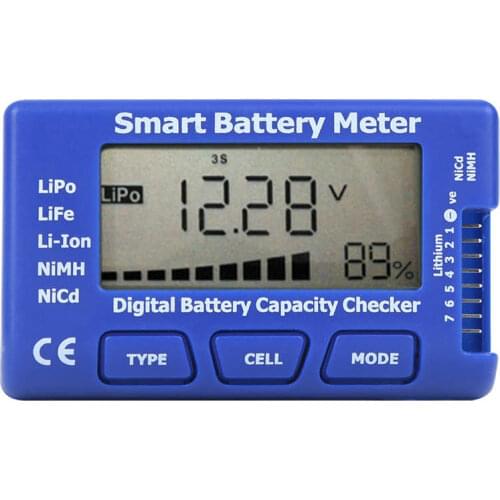 5-In-1 Intelligent Digital Battery Meter Battery Capacity Checker with LCD Backlight Display Digital Wattmeter