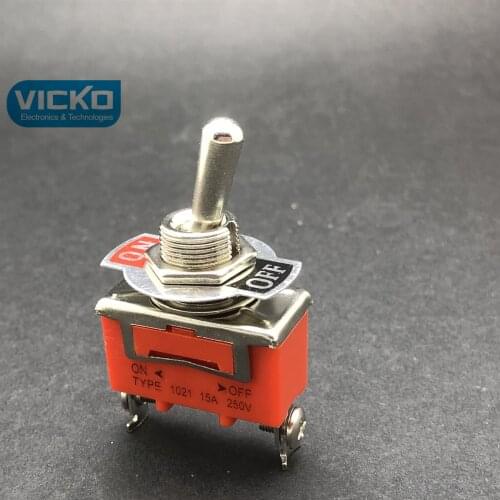 [VK] E-TEN1021 2 Pin SPST 2 Terminal ON-OFF 15A 250V Toggle Switch Best quality