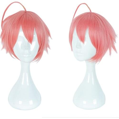 Magical Girl Ore Hair Uno Saki Pink Short Heat Resistant Synthetic Cosplay Hair Magical Girl Ore Uno Saki Party Headwear