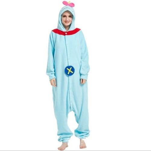 Adults Onesies XiaoJing Anime Cosplay Costume Fleece Cartoon Pajamas Animal Halloween Christmas Party Jumpsuits Pyjamas Suit