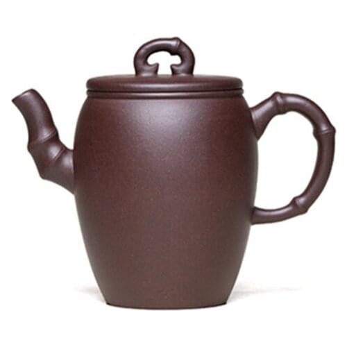 Yixing Purple Clay Teapot High Bamboo Joint Raw Ore Purple Clay Handmade Teapot Tea Set Household Teapot Cute Teapot