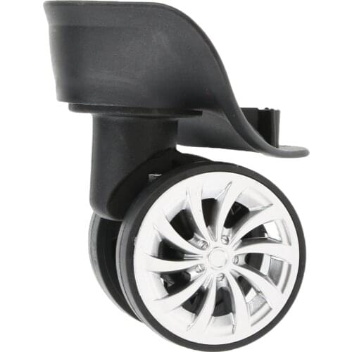 2 Pieces Replacement A08 Left and Right Wheels Luggage 360 Degree Swivel Mute Suitcase Casters Trolley Repair Accessory