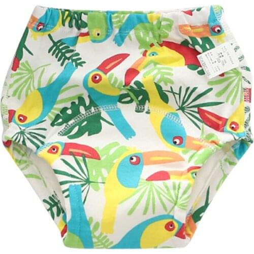 1 pc Baby Kids Cotton Washable 4 Layers Potty Training Pants Reusable Toddler Potty Training Underwear Girls Boys 12M,2T,3T,4T