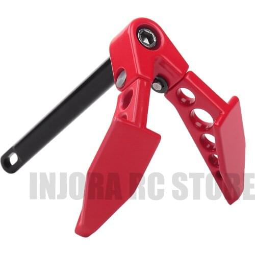 1Pcs Red Metal Foldable Winch Anchor Decor Tool for 1/10 RC Crawler Car TRAXXAS TRX-4 Axial SCX10 90046 Tamiya MST