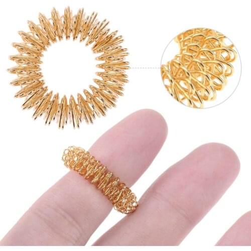 1PC Hot Sale Finger Massage Ring Stainless Steel Acupuncture Ring Hand Finger Massager Lose Weight Health Care Relax Tools