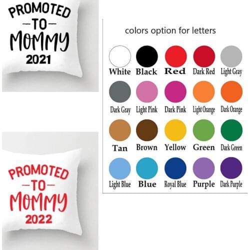 2021 Promoted to mom dad grandma grandpa personalized cushion cover Pregnancy Announcement customized pillow case New Mom Gift
