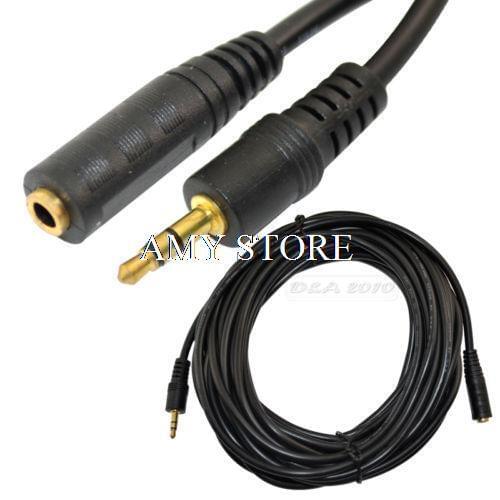 33Ft 10M 3.5mm 1/8 stereo male plug to female jack extension audio cable cord