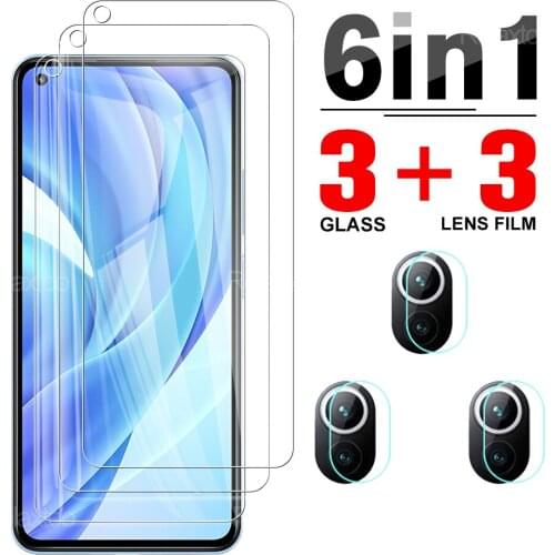 6 In 1 Full Cover Tempered Glass Protector For Xiaomi Mi 11 Lite 4G Or 5G Camera Lens Protective Glas For Xiao Mi11 11Lite 6.55"