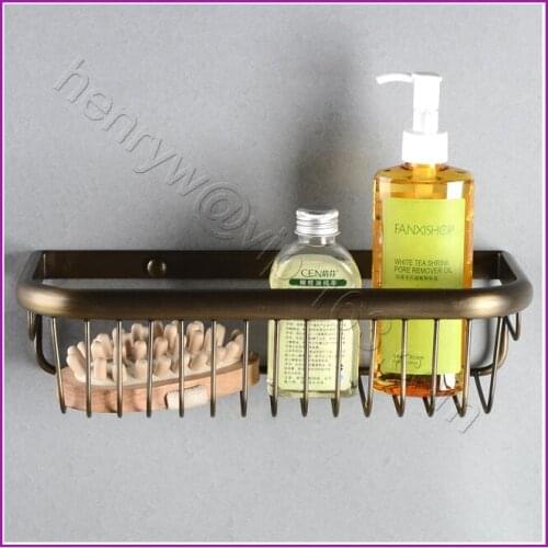 L15238-Luxury Brass Bathroom Accessories 30CM length Bronze Color Bathroom Shelves