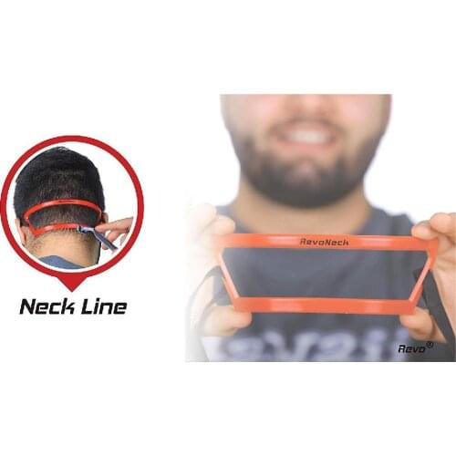 BellyLady Red Neck Hair Shaper Neckline Shaving Template Guide Styling Tool Haircut Grooming Kit