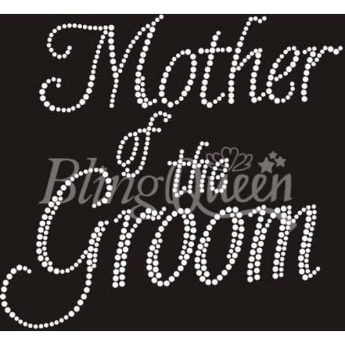 BlingQueen 25PCS/LOT Bling Crystal Rhinestone Transfer Mother of the Groom Design