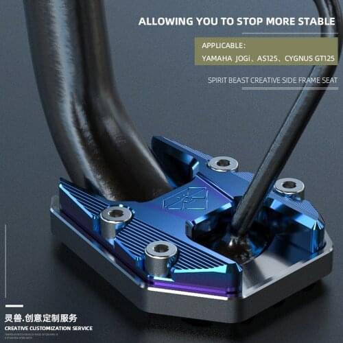 Spirit beast Motorcycle side Stand foot support pad non-slip base for Yamaha JOG-i CYGNUS GT AS125 Honda Suzuki Vespa Piaggio