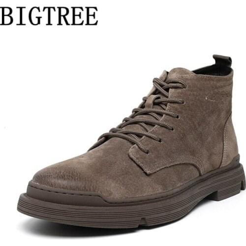 Desert Boots Ankle Boots Men Shoes Men Boots Genuine Leather Winter Shoes Men Snowboots Bota Motociclista Zapatos De Hombre 2020