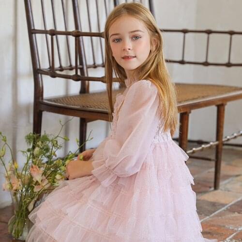4-10Y Kids Dresses For Girls Princess Dress Girls Fall Clothing Little Girls Costume Party Dresses 2021 Christmas Dress Girl