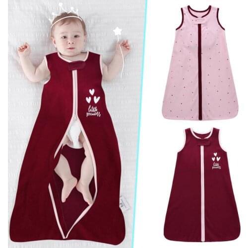 Baby Short Sleeve Cotton Sleeping Bag Winter Toddler Removable Newborn Zipper Sleepsack Wrap Bedding Swaddle Blanket Saco bebe