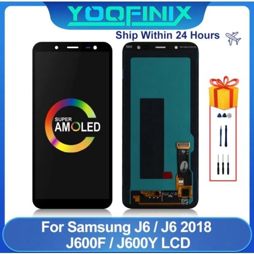 AMOLED For Samsung Galaxy J6 LCD SM-J600F/DS J600G/DS J600G J600 Display LCD Touch Screen Digitizer Display Replacement Parts