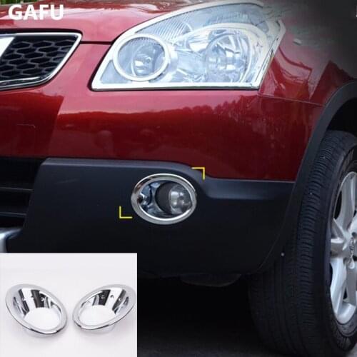 For Nissan Qashqai 2009-2013 Front Fog Light Cover trim Front Bumper Protector Frame ABS Exterior Car Accessories