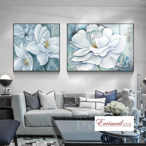 EECAMAIL DIY Diamond Painting Full Diamond Restaurant Plant Flower Diamond Embroidery American Living Room Fresh No Frame