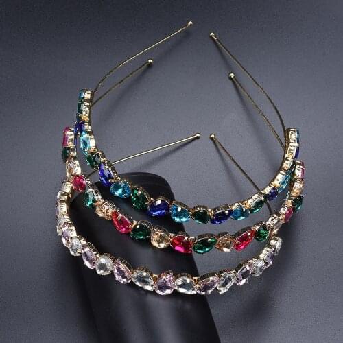 Elegant Full Crystal Hairband New Fashion Bridal Wedding Rhinestone Headband For Women Girls Party Hair Jewelry Accessories