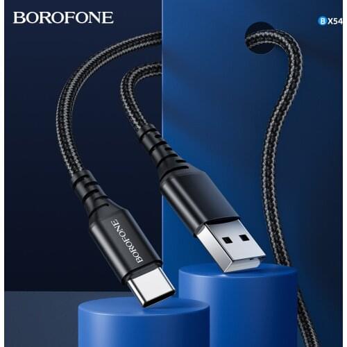 BOROFONE Micro USB Cable 3A Fast Charging USB Type C Cable for Samsung poco x3 pro USB Charger Data Cable For iPhone 12 11 Pro