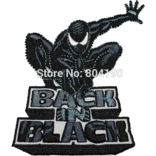3.6" Venom Suit Man Back In Black LOGO MOVIE Costume Embroidered Emblem applique iron on patch