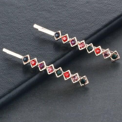 Cute Bangs Hair Clips for Girls Ladies Charm Hair Accessory Ornament Crystals Hairpins Womens Hair Barrettes Styling Gifts FJ089