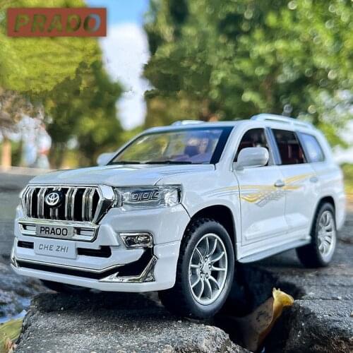 1:24 Toyota Prado SUV Alloy Car Model Diecasts Metal Toy Off-road Vehicles Car Model LAND CRUISER Simulation Model Car Kids Gift