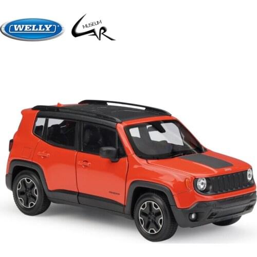 WELLY 1:24 Model Car Simulation Alloy Metal Toy Car Childrens Toy Gift Collection Model Toy Gifts Jeep Renegade Trailhawk SUV