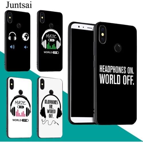 Headphones On World Off Case For Redmi Note 9 Pro 9S 8T 8 Pro 9A 9C For Mi 9 9T Note 10 Lite For POCO X3 Couqe