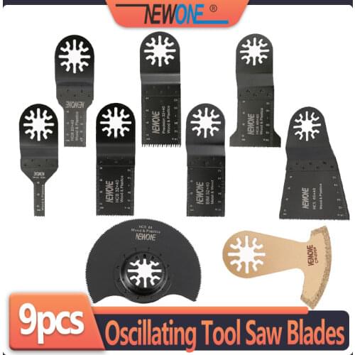 9 pcs/set Oscillating Multi Tool Saw Blades Accessories Fit for Multimaster Power Tools as Fein, Dremel, Bosch