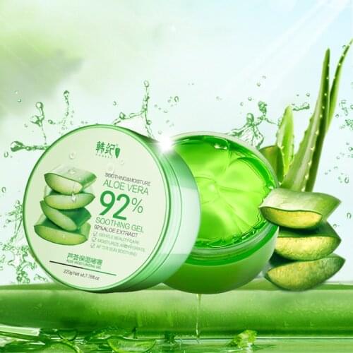 220g Aloe Vera Gel Moisture Smooth Sun Repair Hyaluronic Acid Whitening Cream After Sun Lotion 92% Natural Face Cream Acne Cream