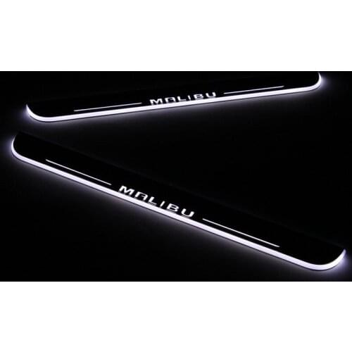 Welcome Pedal Lights For Chevrolet Malibu 2015 2016 2017 2018 Pedal car Door Sill Pathway lamps led thresholds scuff plates auto