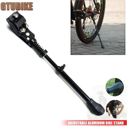 1Pcs High Quality Adjustable Aluminium Bike Kickstand Bicycle Rack Support Tool Black Single Leg Bike Kickstand