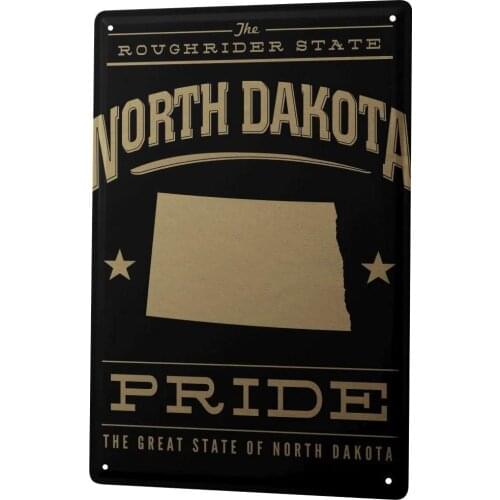 SINCE 2004 Tin Sign Metal Plate Decorative Sign Home Decor Plaques Adventurer Noth Dakota Pride