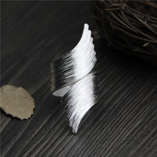 Silver jewelry Thai Chiang Mai handmade silver 925 sterling silver ring lady personality Thai silver index finger ring