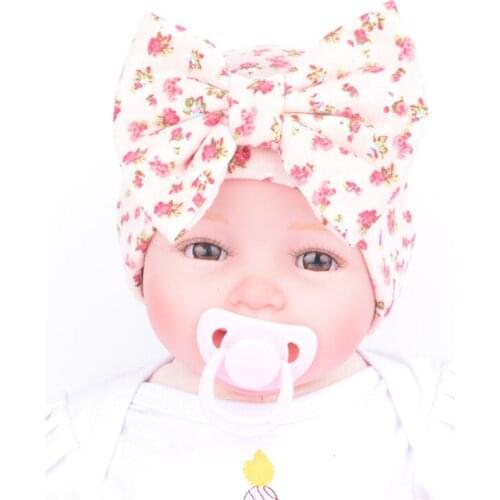 2018 Hot Sale Big Bow Newborn Flower Bowknot Beanies Hat Infant Kids Comfortably Caps Kids Headwear Toddler Elastic Accessories