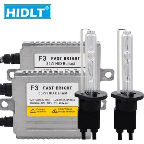 HIDLT 35W Xenon HeartRay HID Replacement Bulb Kit 4500K 5500K 6500K H1 H7 H11 9005 9006 D2H With DLT F3 Fast Start Ballast 12V