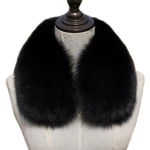 100% natural real fox fur collar female and male coat animal fur collar neck warm neckline fur scarf fur shawl