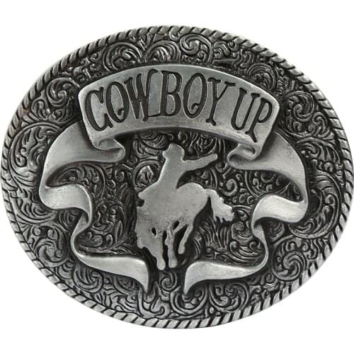 Western Cowboy Zinc Alloy Belief Bull Four Buckles