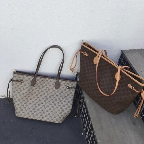 Women 's Leather Bags 2020 New Commuter Bag Portable Big Bag Shopping Bag Shoulder Bag Large Capacity Child and Mother Tote Bag