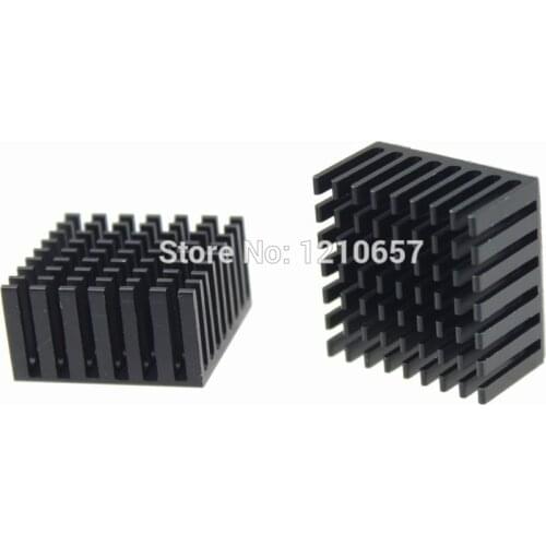 2 pieces lot 28x28x15mm Black Aluminum Heatsink Radiator Heat Sink For IC Chip