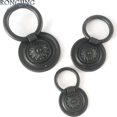 2x Black Cabinet Drawer Knobs Vintage Kitchen Cabinet Cupboard Closet Handles Dresser Closet Wardrobe Pulls Shoes Box Knob